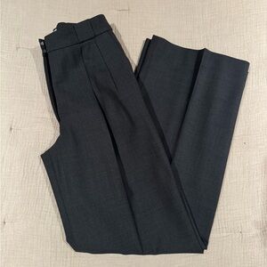 Women’s dark grey wool blend tailored trousers